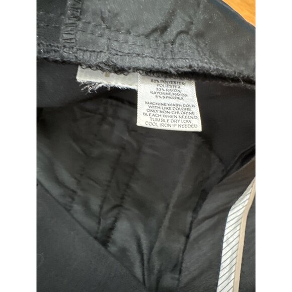 Ann Taylor LOFT Julie STRAIGHT Black Polyester Rayon Blend Dress Pants Sz 6 - Picture 11 of 12